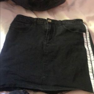 Black jean skirt